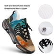 thumbnail image 4 of 2024 Seashell On The Beach Women Or Men Lace Up Flat Sneakers Female Mesh Walking Footwear, 4 of 8
