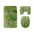 thumbnail image 1 of ABPHQTO Gotas de hierba y agua verde Juego de alfombras de baño de 3 piezas Alfombra de baño Alfombra de contorno y tapa de inodoro ABPHQTO Cont-CHAPPLE-10915, 1 of 2