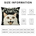 thumbnail image 5 of HENGT  Cats Welcome People Tolerated Soft Throw Pillow Cover, Funny Black Cat Kitty Kitten Decorative Pillowcase, Cat Lover Farmhouse Decor Decorations for Home Bedroom Sofa Room, 5 of 5