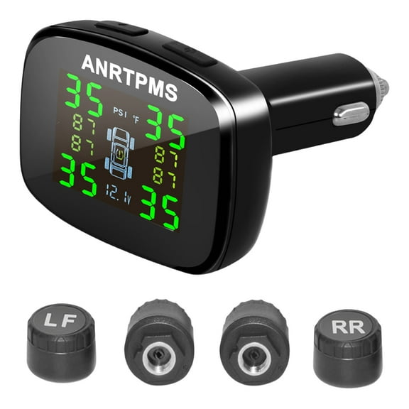JINZJ Car Accessories, Tire Pressure Monitoring System 4 Sensors Wireless Tpms For Car Suv (External)