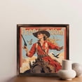 thumbnail image 6 of Cowgirl Gunfight Art Wooden Sign Wall Plaque - Vintage Art Decoration, Wall Decoration - Ideal Gift For Home Decoration, Living Room, Bathroom, Bedroom, Garden, Dining, Bar, Cafe, Festival Party De, 6 of 7
