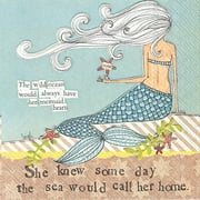 Boston International IHR 3-Ply Paper Napkins, 20-Count Cocktail, Mermaid