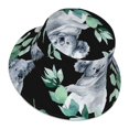 thumbnail image 3 of Gaeub Cartoon Koala Bear Printed Double Sided Reflective Bucket Hat Foldable Sun Hat for Camping Hiking Fishing, 3 of 9