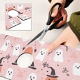 thumbnail image 6 of Yayeee Faucet Mat for Kitchen Sink 14.7" Diatomite Long Splash Guard Pad, Pink Halloween Ghosts, 6 of 7