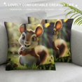 thumbnail image 3 of Orinice Squirrel Trees Grass Graphic Decorative Throw Pillow Cover for Home Couch Living Room Bed Sofa - Spring Pillow Case 1PC 20x20in, 3 of 5