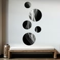 thumbnail image 3 of Designart "Duality of Thought Black and White II" Modern Waves Metal Wall Art Set of 5 Piece, 3 of 5