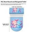 thumbnail image 7 of COEQINE Blue Pink Axolotls Toilet Lid Cover and Toilet Tank Cover, Elastic Bottom Easy Installation Breathable Toilet Cover 2 Piece Set for Home Bathroom Decoration, 7 of 7