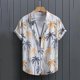 thumbnail image 2 of Mens Casual Manga Corta Botón Abajo Camisas, la Impresión de la Playa Turndown para Tropical, Hawaii, Al Aire Libre Y el Uso Diario, 2 of 7