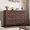 Brown, variant on EastVita Modern 6 Dresser for Bedroom 47 inch Wide Drawer Dresser with Storage Freestanding Wooden Closet Storage Chest for Living Room Bedroom Entryway