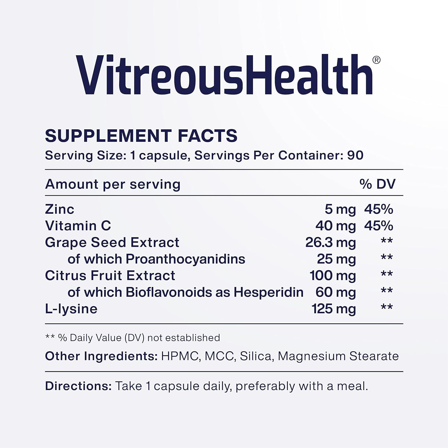 Vitreous Health by MacuHealth - Eye Floaters Formula (90ct - 90 day supply)