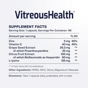 Vitreous Health by MacuHealth - Eye Floaters Formula (90ct - 90 day supply)