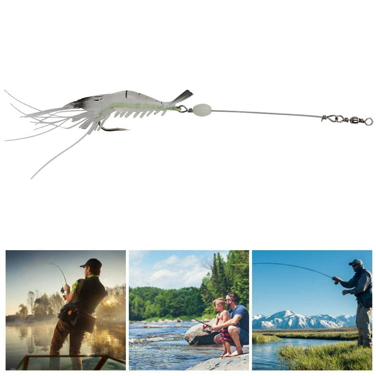 Herwey Hard Lure Sea Freshwater Shrimp Shape Bionic Luminous Night