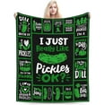 thumbnail image 5 of Pickle Blanket Super Soft Warm Pickle Fleece Blanket I Just Really Like Pickle Women Women Cozy Fluffy Lightweight Flannel Gifts Blankets for Men Adults 80"X60", 5 of 6