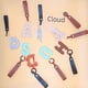 thumbnail image 3 of 26 llaveros colgantes de cuero con todas las letras con llaveros personalizados y exquisitos, 3 of 6