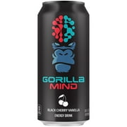 Gorilla Mind, Energy Drink - Black Cherry Vanilla (12 Drinks , 16 Fl Oz. Each)