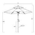thumbnail image 7 of C-Hopetree 9 ft Double Top Outdoor Patio Market Table Umbrella with Tilt, Black, 7 of 7