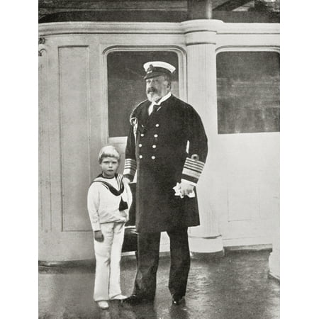 The Prince Later King Edward Viii With His Grandfather King Edward Vii Edward Viii Edward Albert Christian George Andrew Patrick David Later The Duke Of Windsor 1894 Canvas Art - Ken Welsh Design Pic