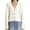 White, variant on Women's Deep V Neck Cardigan Sweater Button Front Long Sleeve Short Knitted Jacket with Pockets