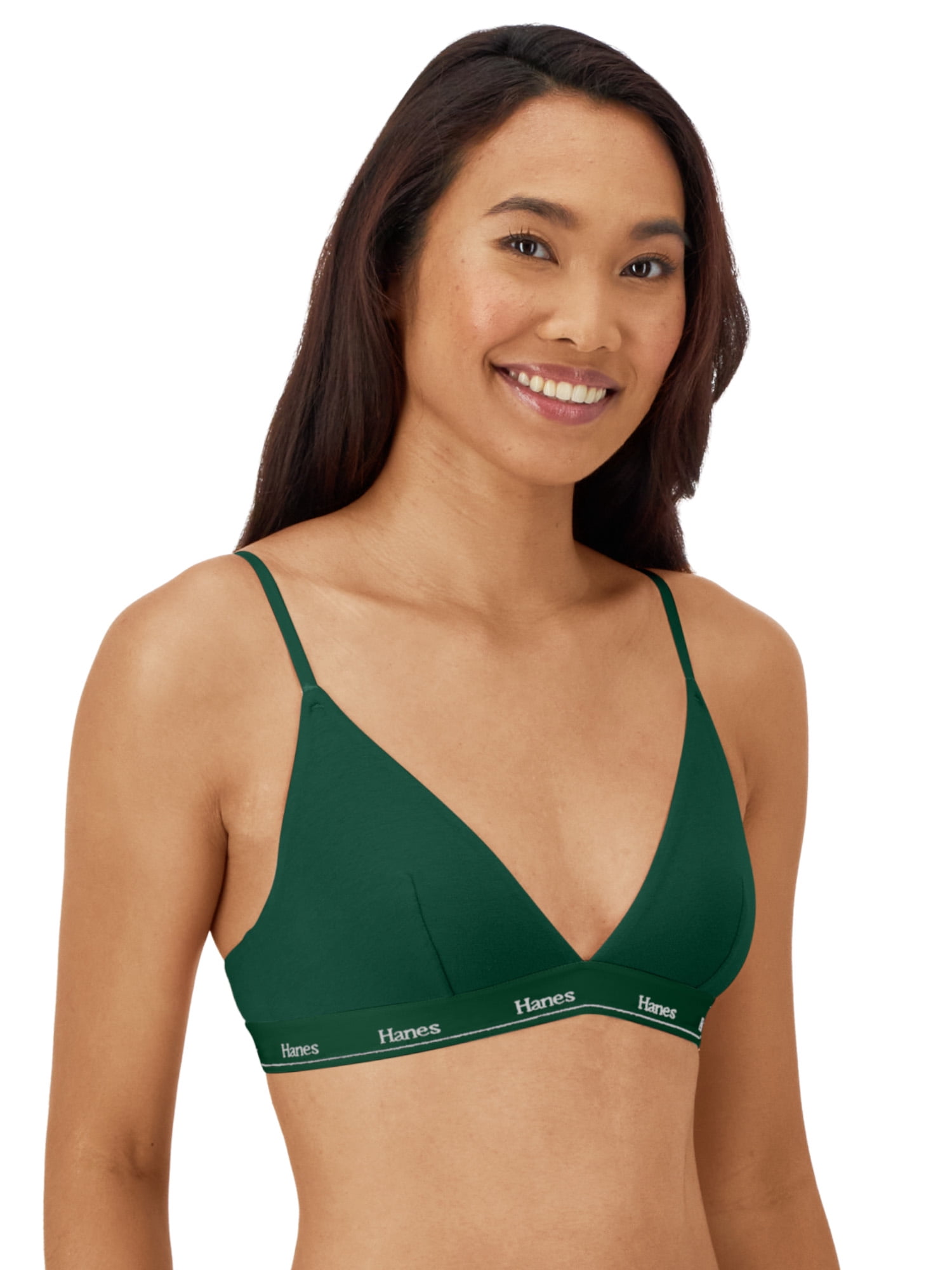 Hanes Originals Women's Stretch Triangle Bra, 2-Pack, sizes SM-2XL