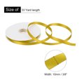 thumbnail image 2 of Uxcell Satin Ribbon Grosgrain Solid Silk Wedding Bouquet Ribbon for Valentine's Day Gift Wrapping Cake Box Bows Gold Yellow-3/8" x 33 Yard, 2 of 7