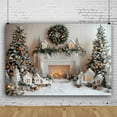 thumbnail image 3 of 59x70.8in Christmas Door Frame Background Cloth - Hanging Photo Backdrop Prop Party Decoration Fabric Festive Holiday Banner for Home Party Photography, 3 of 4
