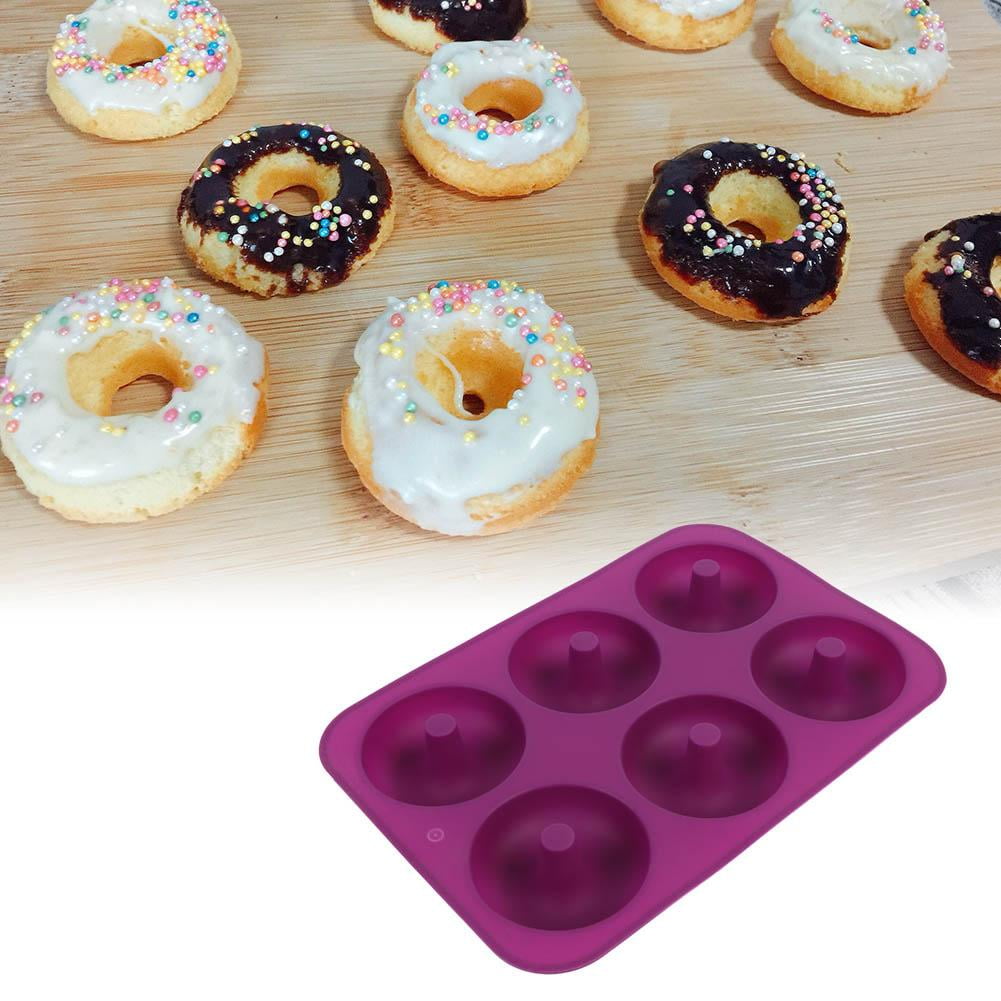 Silicone Donut Baking Pan Moule 9 Cavité non-Stick pour micro-ondes Congélateur Four P 