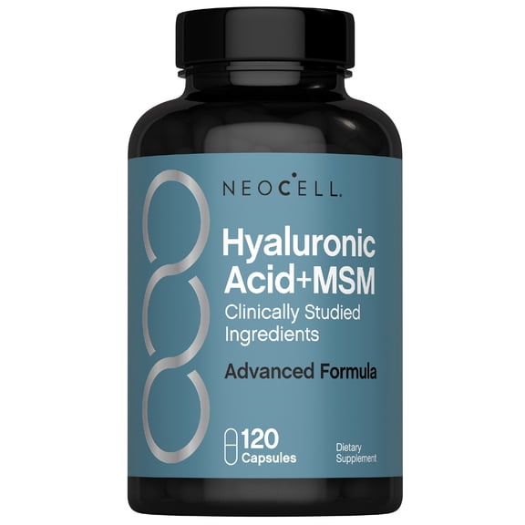 Hyaluronic Acid with MSM 1000mg | 120 Capsules | Advanced Formula Supplement | by NeoCell