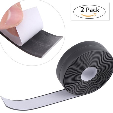 2pcs Tub And Wall Caulk Strip Waterproof Self Adhesive Wall Sealing Tape Flexible Peel And Stick Caulking Tape For Bathtub Kitchen Dark Grey 22mm 3 2m