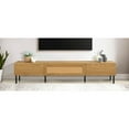 thumbnail image 3 of 80-inch TV Entertainment Center | Multi-Functional Storage with High-Quality Hinges | Bohemian Style Rattan | Sturdy and Waterproof, 3 of 5