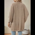 thumbnail image 4 of Suéter Cárdigan Extragrande de Punto Suave para Mujer con Bolsillos Caqui XXL, 4 of 10
