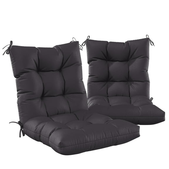 Snubbull Swing Cushions Set of 2, 42" × 21" × 5" Waterproof Rocking Chair Cushions with Ties for Outdoor Indoor Single Seat Cushions, Grey