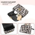 thumbnail image 5 of SCRAWLGOD Leopard Print Gray Black Crossbody Purse for Women Leather Daily Small Purses Minimalist Women's Crossbody Handbags Metal Buckle Shoulder Bags with Chain Strap, 5 of 7