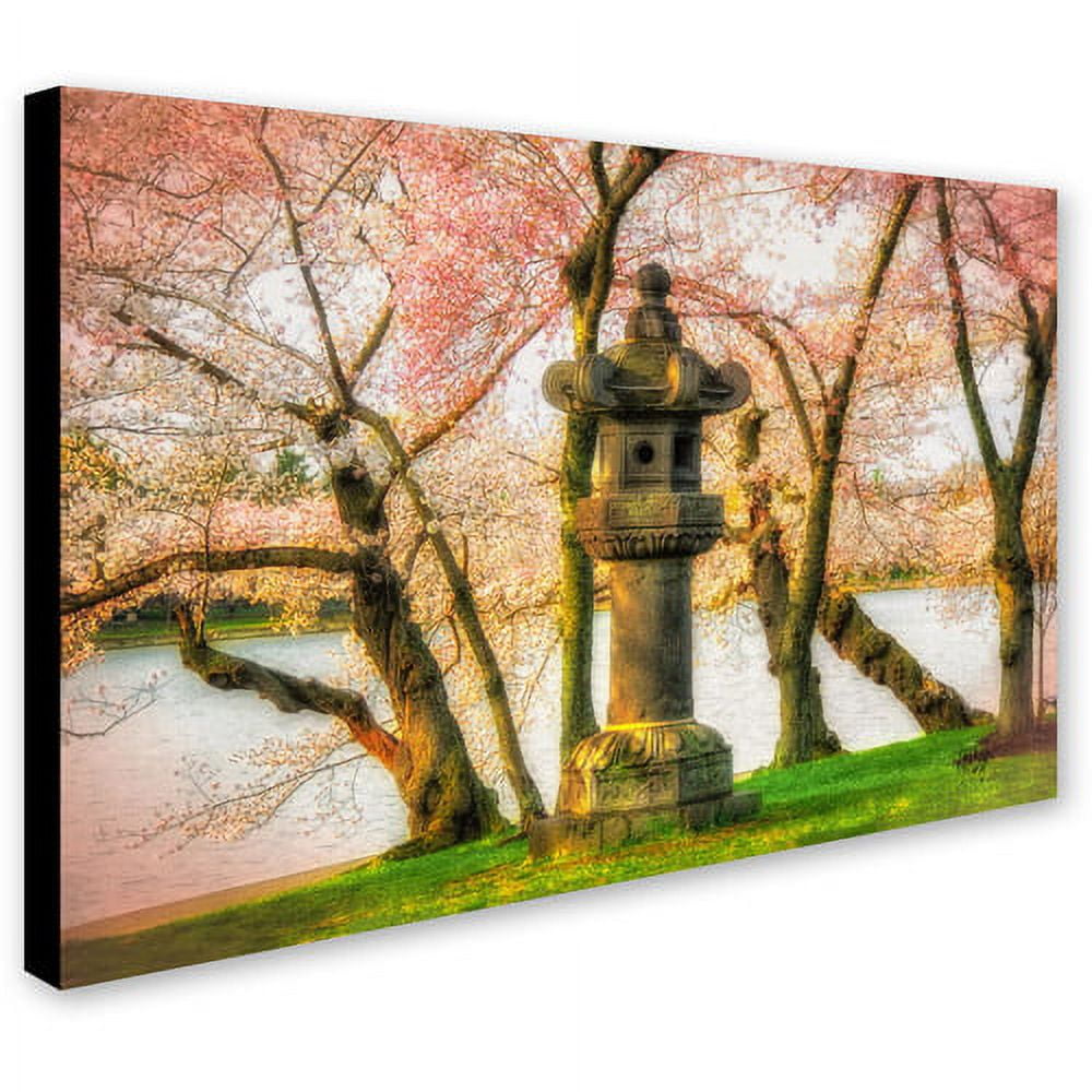 Trademark Fine Art "Japanese Stone Lantern" Canvas Art by Lois Bryan