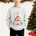 thumbnail image 1 of Sudadera sin capucha para niños, con estampado navideño, cuello redondo, manga larga, forro polar, para niños de talla mediana a grande, blusa de poliéster para niños., 1 of 5