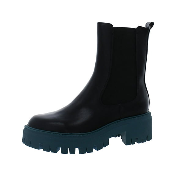 Nine West Womens Rives8 Faux Leather Pull On Mid-Calf Boots