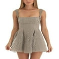 thumbnail image 1 of Women Sleeveless Mini Backless Dress Spaghetti Strap A Line Cocktail Dresses, 1 of 5
