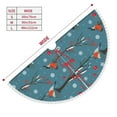 Salouo Bullfinches Branches And Balls Print Christmas Tree Skirt Tree
