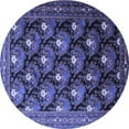 thumbnail image 1 of Ahgly Company Indoor Round Persian Blue Traditional Area Rugs, 5' Round, 1 of 4