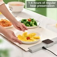thumbnail image 6 of Pebbuoy Electric Warming Tray with Adjustable Temperature Fast Heating Easy to Clean Foldable Warming Tray Food Warmer Board, 6 of 6
