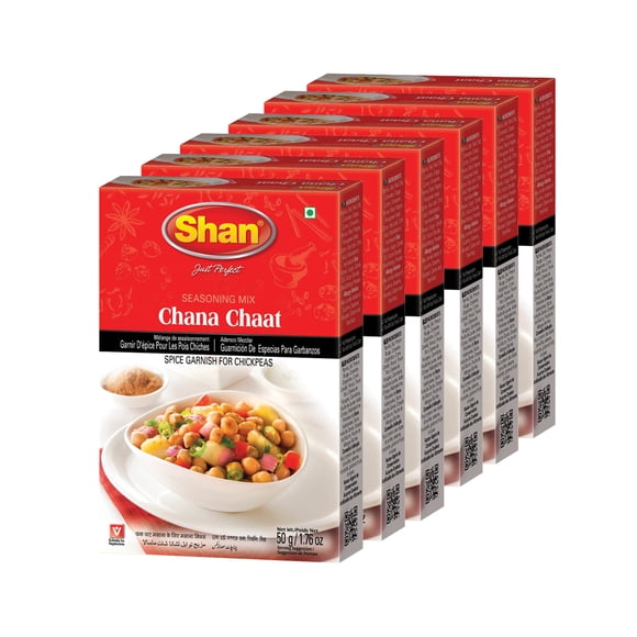 Shan Chana Chaat Premium, 50 g (Lot de 6)