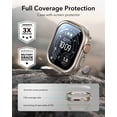 thumbnail image 5 of ESR Armorite Case & Screen Protector Set Compatible with Apple Watch Ultra 3/Ultra 2/Ultra (49mm), Military-Grade Aluminum Alloy Case & 2 Pack Tempered Glass, Stay Original, Titanium, 5 of 9