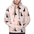 thumbnail image 2 of Bingfone White And Black Rabbit Men's Drawstring Hoodie Long Sleeve Pocket Sweatshirts-Small, 2 of 6