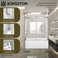 thumbnail image 6 of Kingston Brass KVTAP6032L221 60-Inch Acrylic Rectangular 3-Wall Alcove Tub Combo with Tub Door (Left Hand Drain) in White/Polished Chrome, 6 of 9