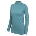 thumbnail image 3 of MixMatchy Women's Mock Neck Long Sleeve Slim Fit Sweater Top, 3 of 3