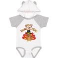 thumbnail image 3 of Inktastic Happy Thanksgiving Cute Turkey in Pilgrim Hat Boys or Girls Baby Bodysuit, 3 of 5