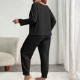 thumbnail image 4 of Timegard 2 Piece Pajamas Sets for Women Plus Size Long Sleeve Tops Pants Sleepwear Lounge Outfits, 4 of 4