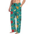 thumbnail image 6 of Sigee Cute Hens And Rooster print Men's Pajama Pants Lounge Sleep Bottoms with Elastic Waistband and Pockets-Medium, 6 of 6