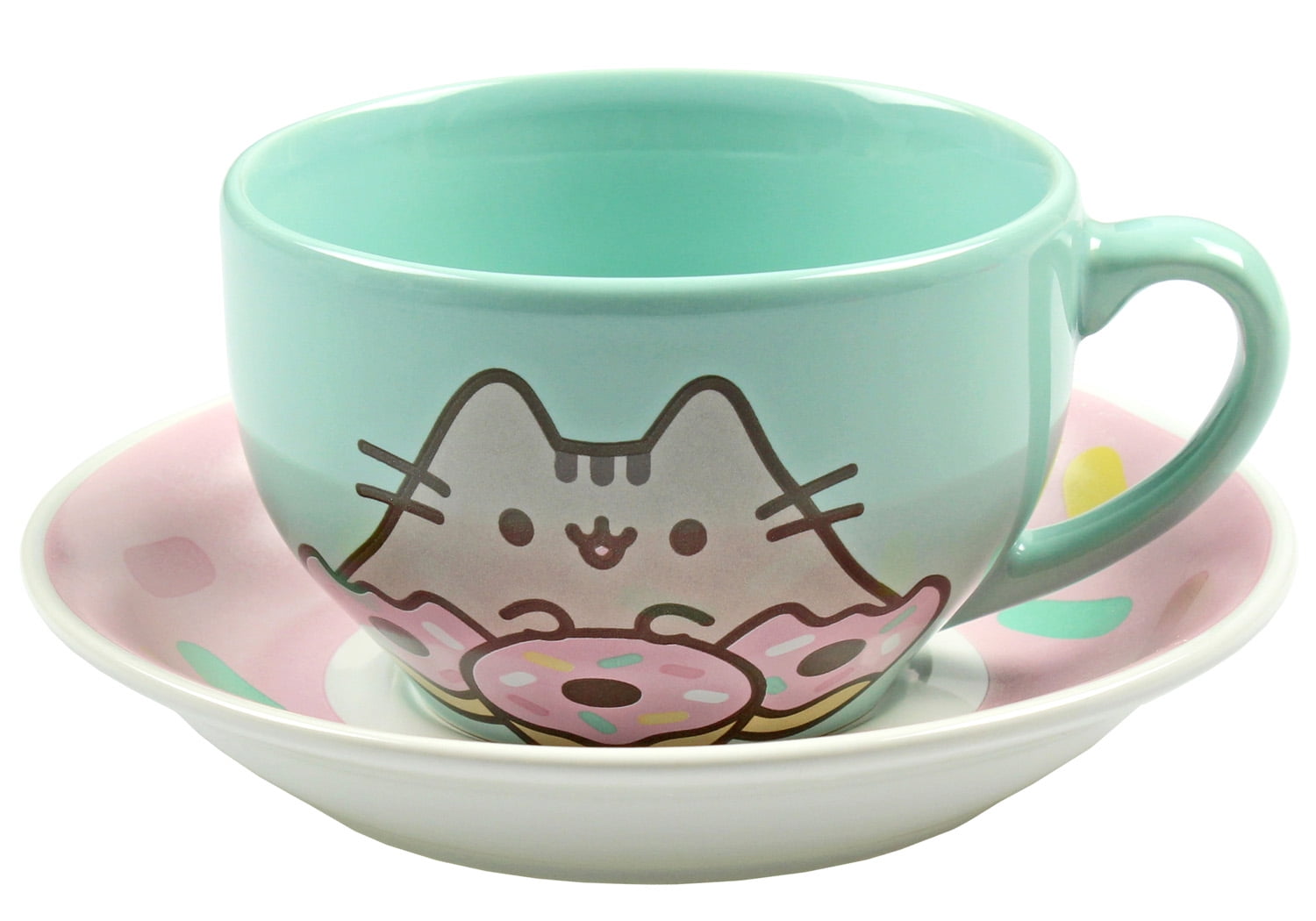 Pusheen Cat Tea Cup and Saucer Apple Pie 6oz New Fast Free Shipping!