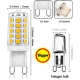 thumbnail image 4 of TGHTBA-10 Pack G9 LED Bulb Warm White 3000K 4W Equivalent 40 Watt, Flicker-Free LED G9 Bulb, 120V Non-dimmable, T4 Halogen Light Lamp Replacement for Chandelier Lighting, 4 of 4