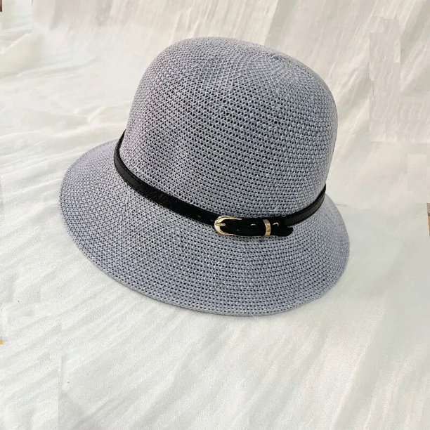 Sombrero de Sol de lino Simple para mujer, sombrero refrescante transpirable, protector solar de viaje de verano, decoración de cinta solar, sombrero de paja plegable, regalo, nuevo